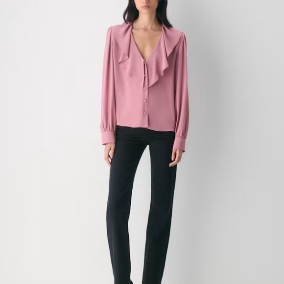NWT Aritzia WILFRED Paradise Blouse Frozen Berry - Picture 6 of 10